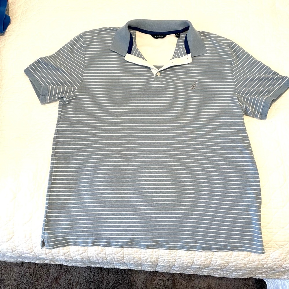 Men’s Nautica Striped Polo Shirt!